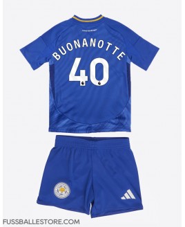 Günstige Leicester City Facundo Buonanotte #40 Heimtrikotsatz Kinder 2024-25 Kurzarm (+ Kurze Hosen)
